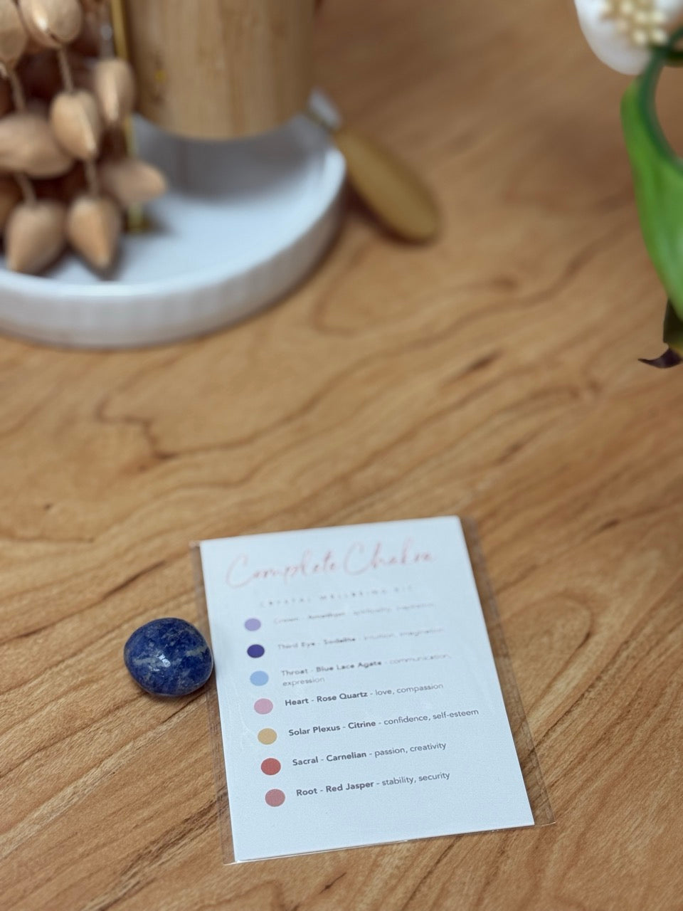 Complete Chakra Balance, Energy, Meditation, Self-Care Crystal Kit | 7 Chakra Healing Stones with Selenite