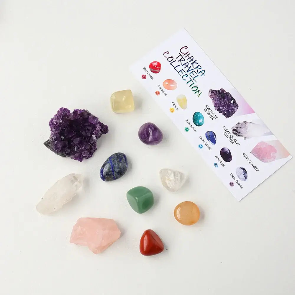 Chakra Travel Crystal Collection: Balance and Healing on the Go - Gem Pack