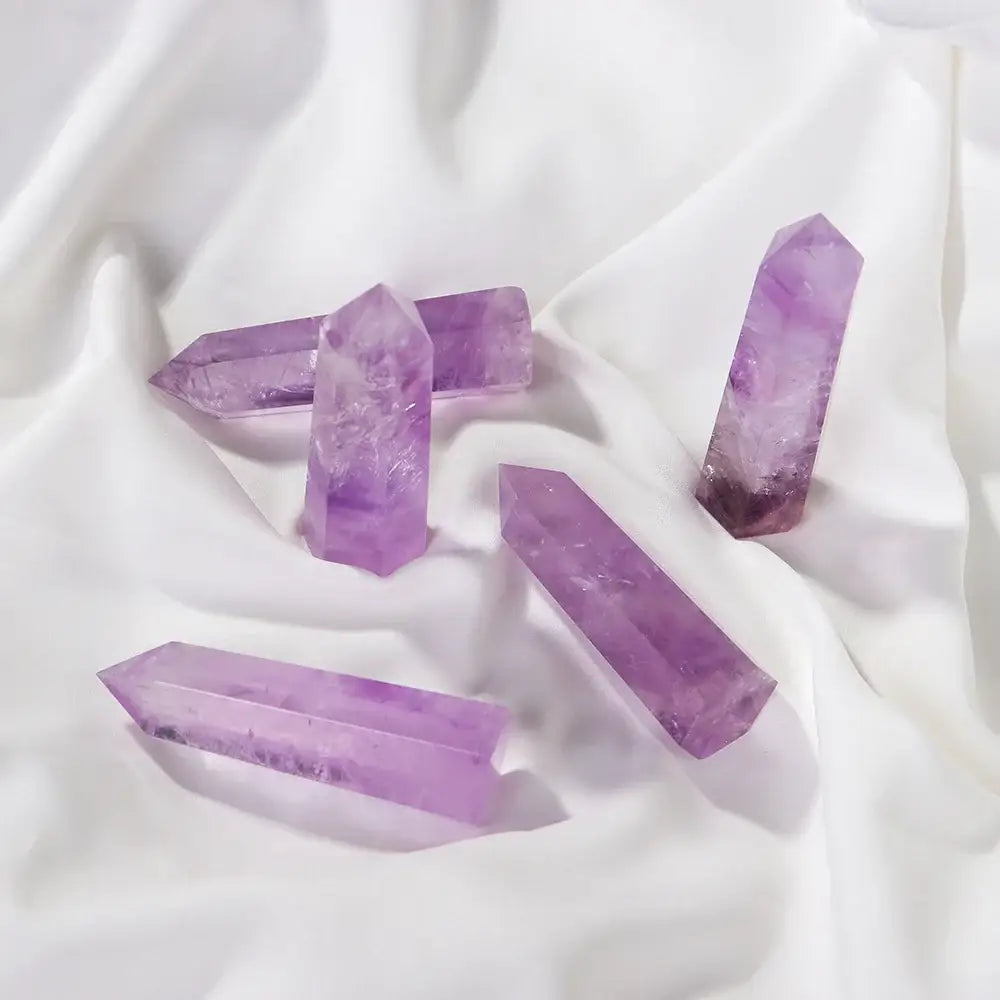 Oneness Ally Natural Brazilian Amethyst Obelisk 5 Crystal Points