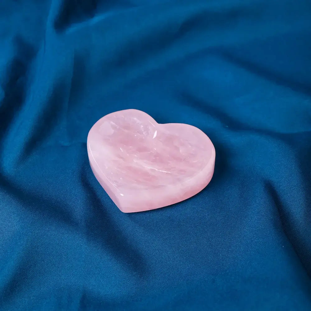Natural Rose Quartz Heart Love Shape Bowl – A Touch of Love and Healing - Rose Quartz