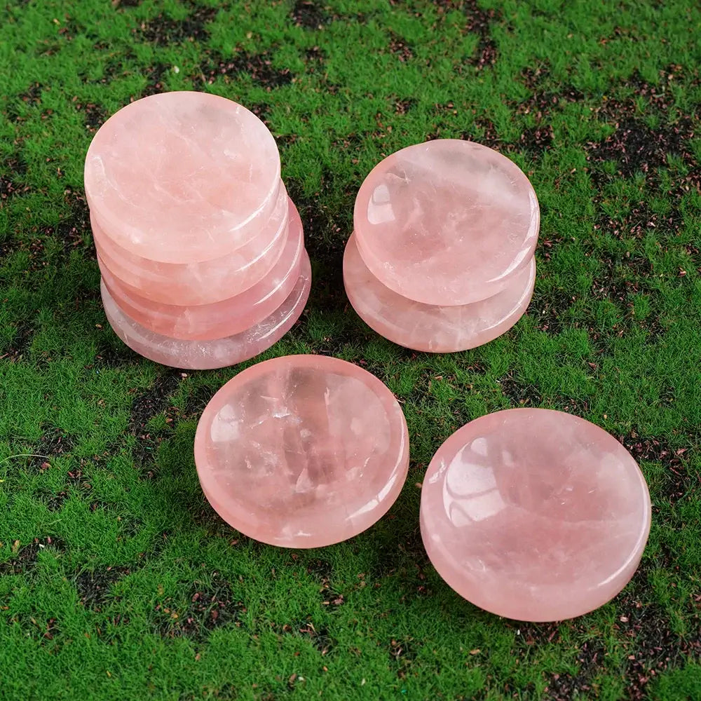 Oneness Ally Natural Pink Rose Quartz Crystal Bowl – Heart Healing and Home Decor - Rose Quartz / 2 - 2.4 inch - Rose