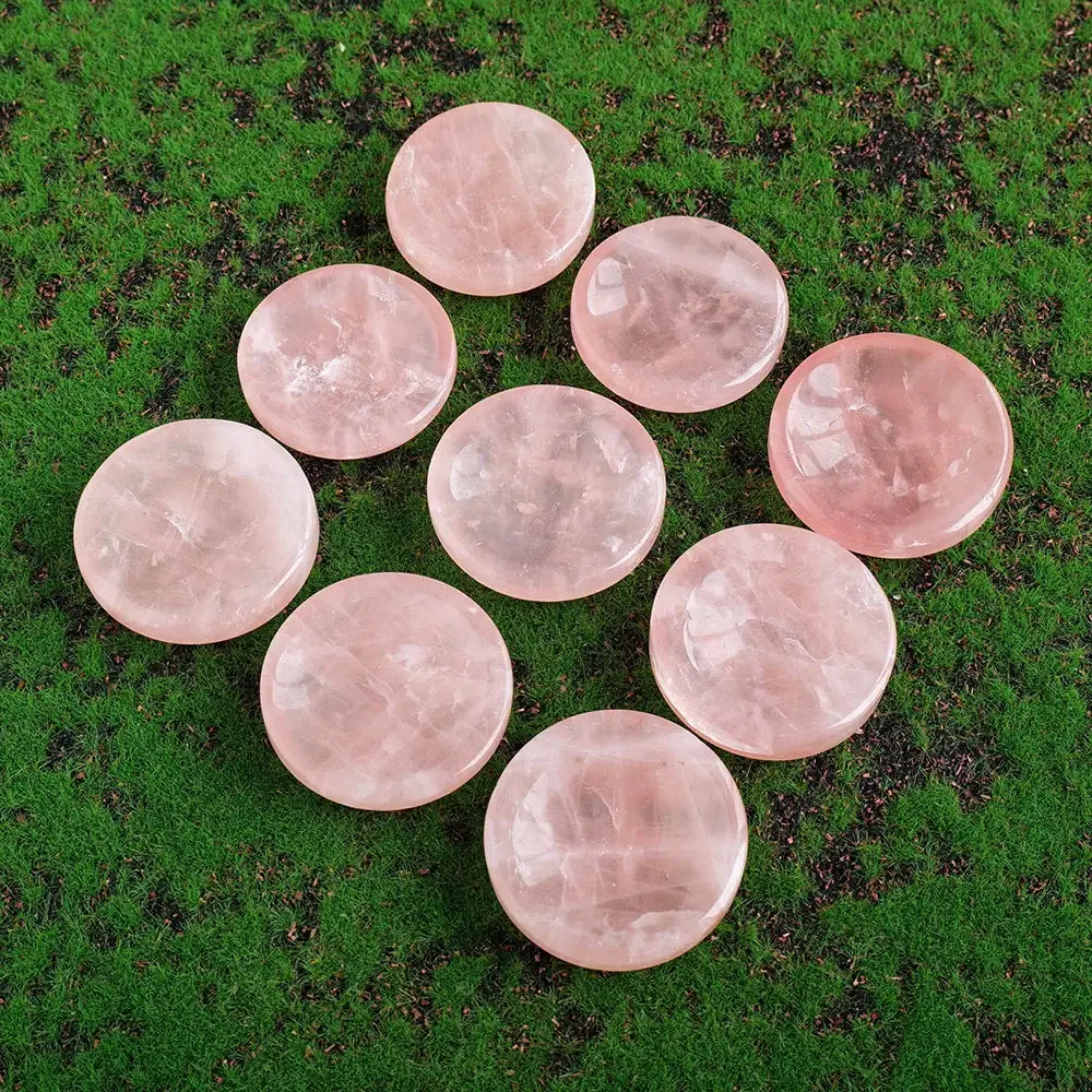 Oneness Ally Natural Pink Rose Quartz Crystal Bowl – Heart Healing and Home Decor - Rose Quartz / 2 - 2.4 inch - Rose