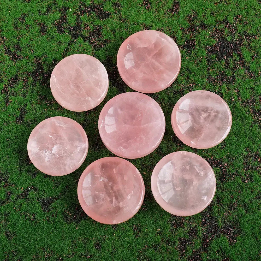 Oneness Ally Natural Pink Rose Quartz Crystal Bowl – Heart Healing and Home Decor - Rose Quartz / 2 - 2.4 inch - Rose