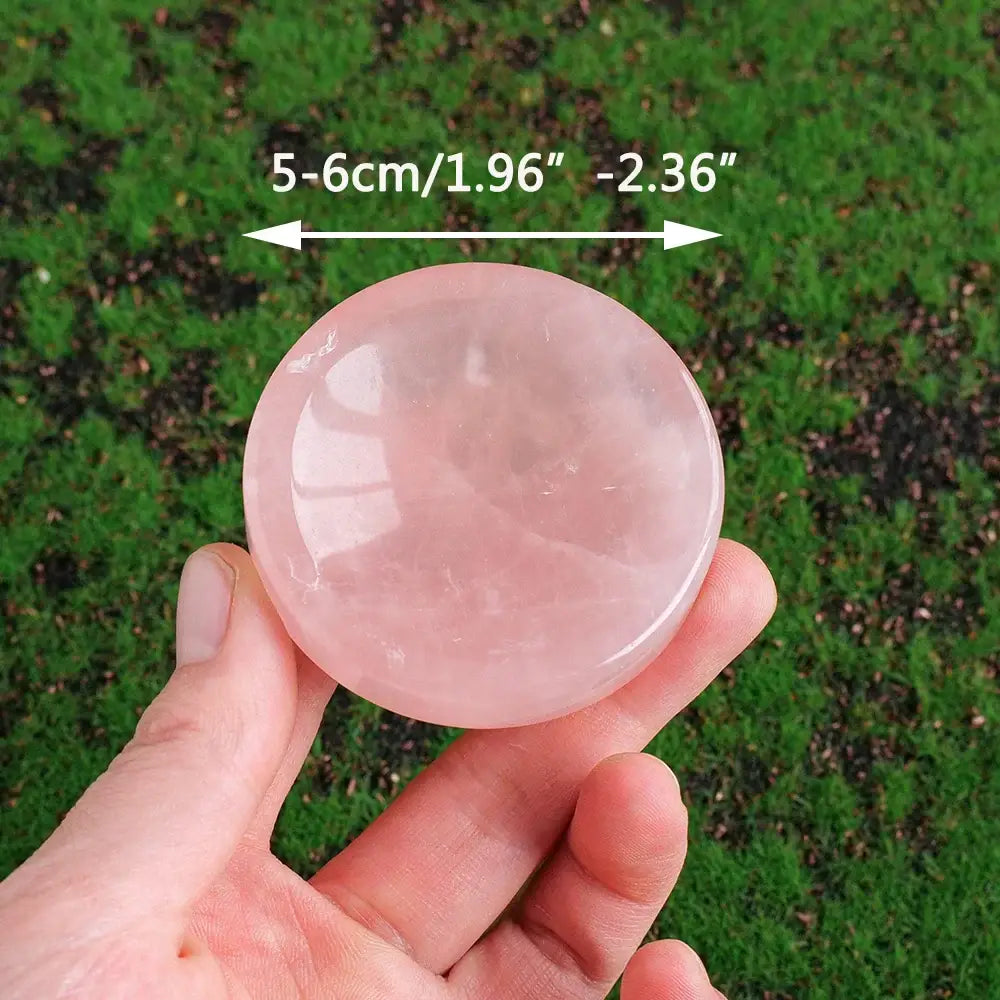 Oneness Ally Natural Pink Rose Quartz Crystal Bowl – Heart Healing and Home Decor - Rose Quartz / 2 - 2.4 inch - Rose