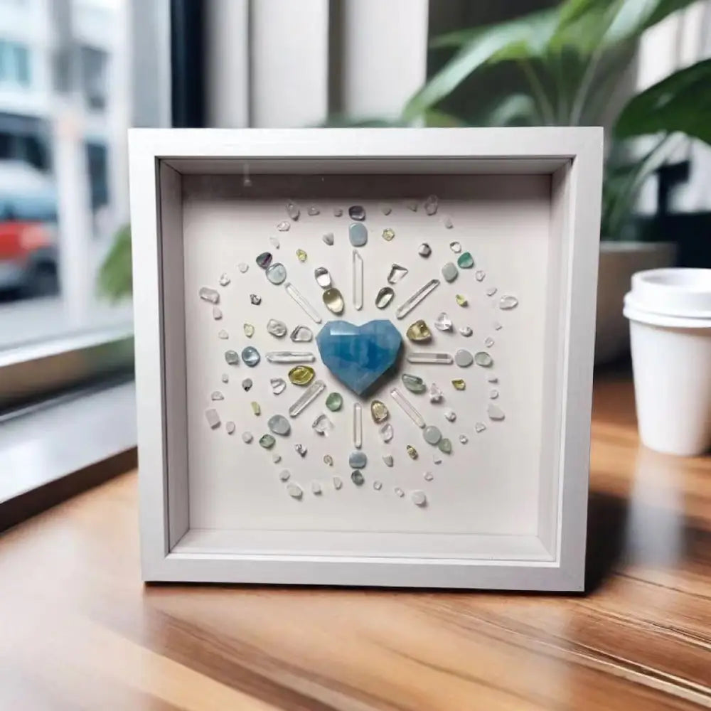 Radiant Heart Crystal Mandala Decoration PictureFrame