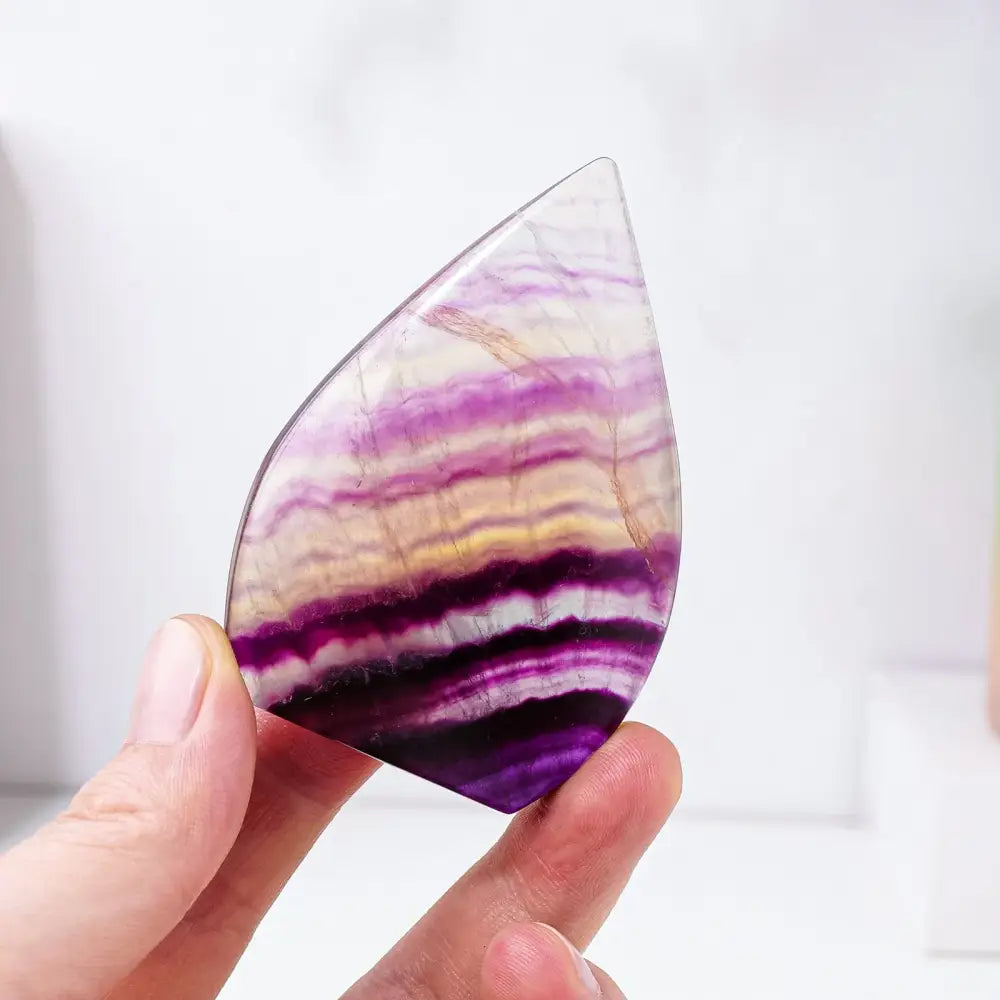 Watermelon Fluorite Flame – Elevate your space with Healing Crystal Décor - Fluorite / 6.5 - 7.0 oz - Fluorite