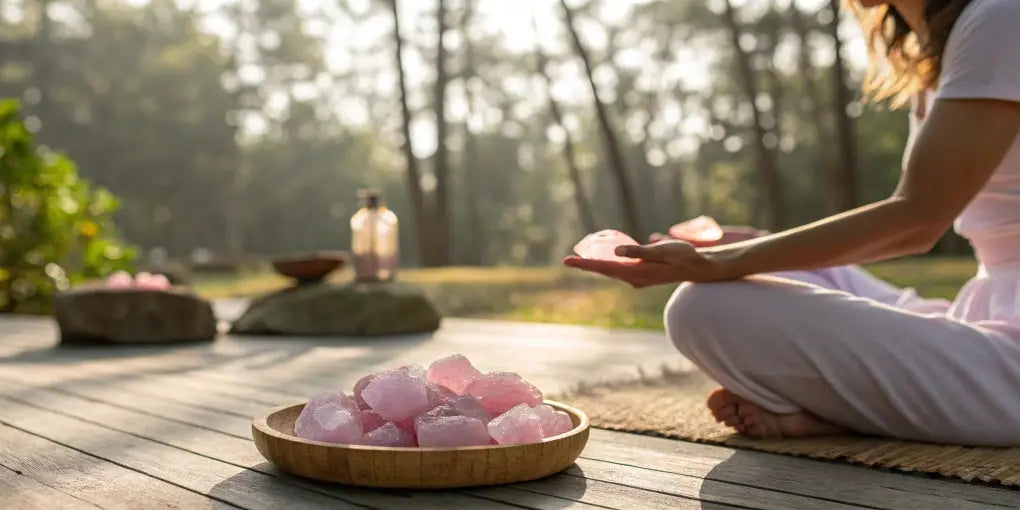 Emotional Healing with Rose Quartz and Crystal Grids for New Beginnings