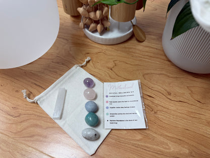 Motherhood Nurturing, Love & Serenity Crystal Kit | Amethyst, Rose Quartz, Angelite, Amazonite, Moonstone, Selenite