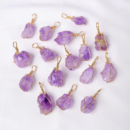 Amethyst Healing Crystal Necklace – Spiritual Clarity and Inner Peace - Amethyst Bud / 1PC - Amethyst