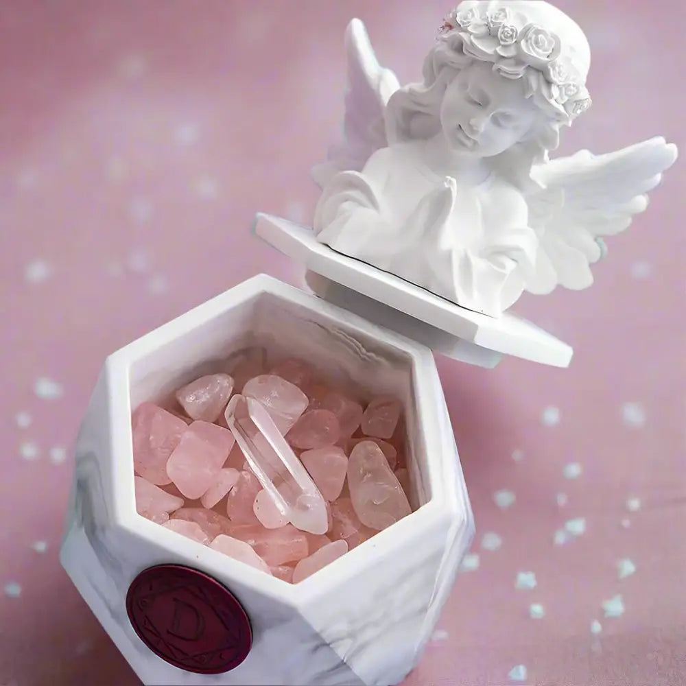 Angel Guardian Scented Crystal Meditation Set for Focus Sleep and Stress Relief - Multiple