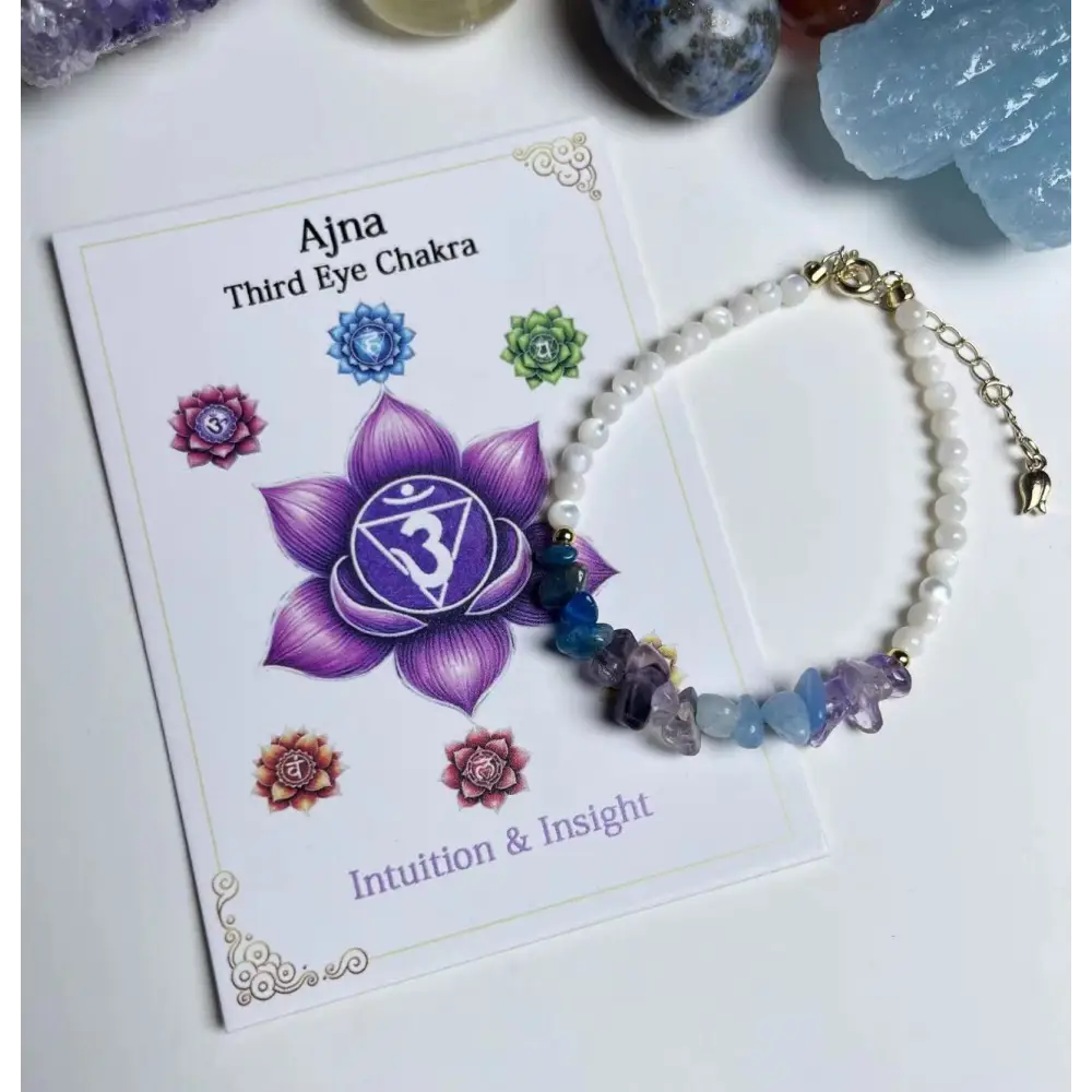 Chakra Healing Crystal Bracelet Collection - Third Eye Chakra - Ajna