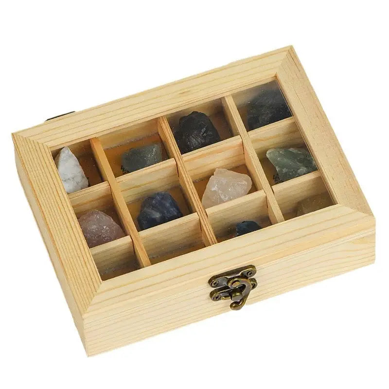 Complete Healing Crystal Collection with Wooden Box: A Gateway to Balance and Harmony - Gem Pack