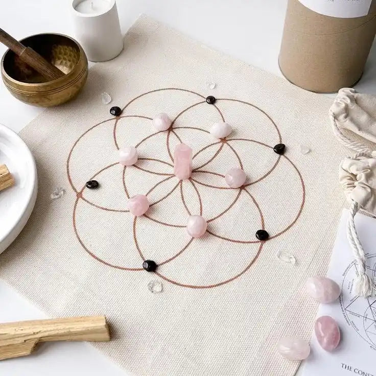 Oneness Ally Crystal Grid with Rose Quartz