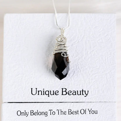 Crystal Pendant - Black - Multiple