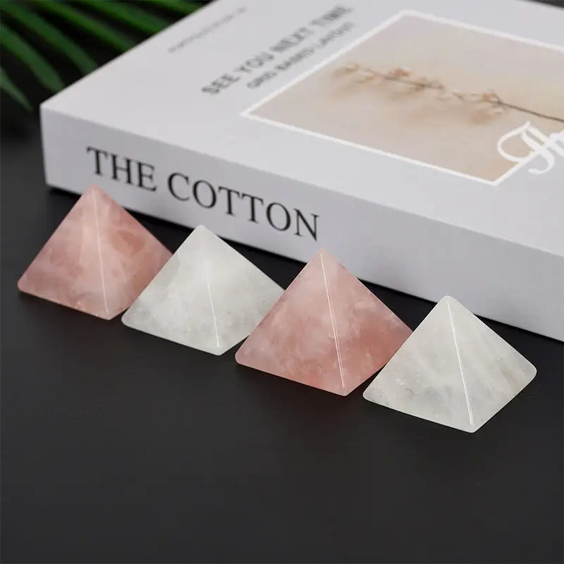 Crystal Pyramid for Emotional Healing & Positive Energy - Rose Quartz