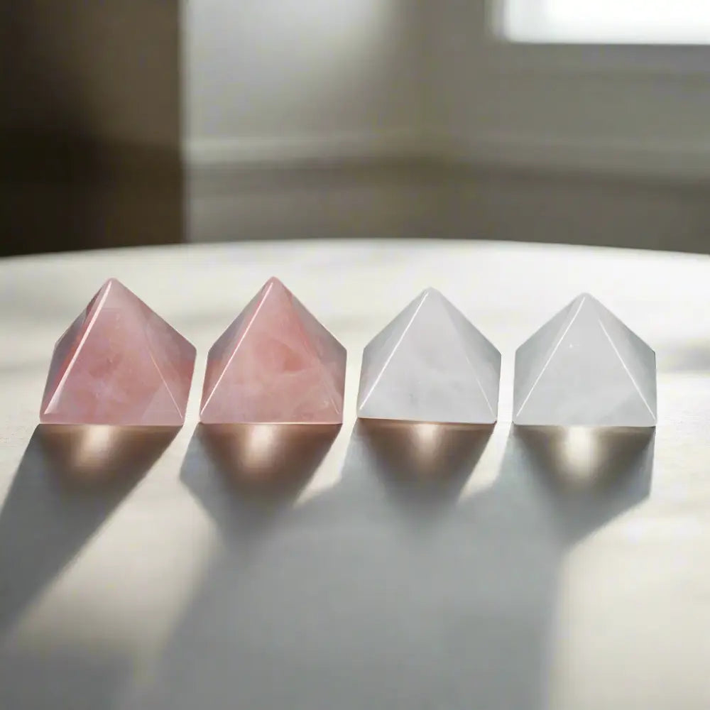 Crystal Pyramid for Emotional Healing & Positive Energy - Rose Quartz