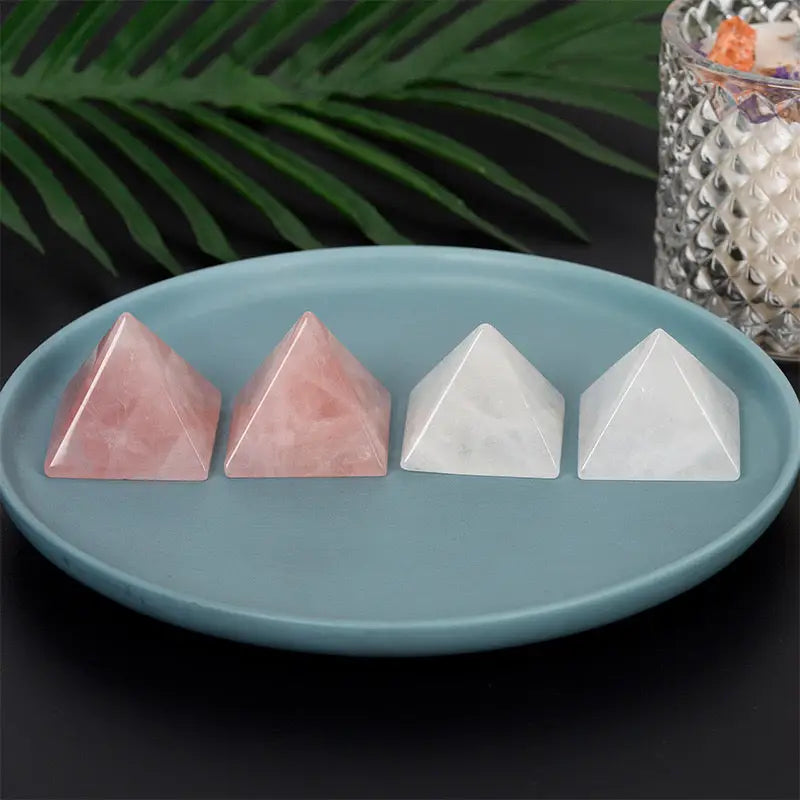 Crystal Pyramid for Emotional Healing & Positive Energy - Rose Quartz