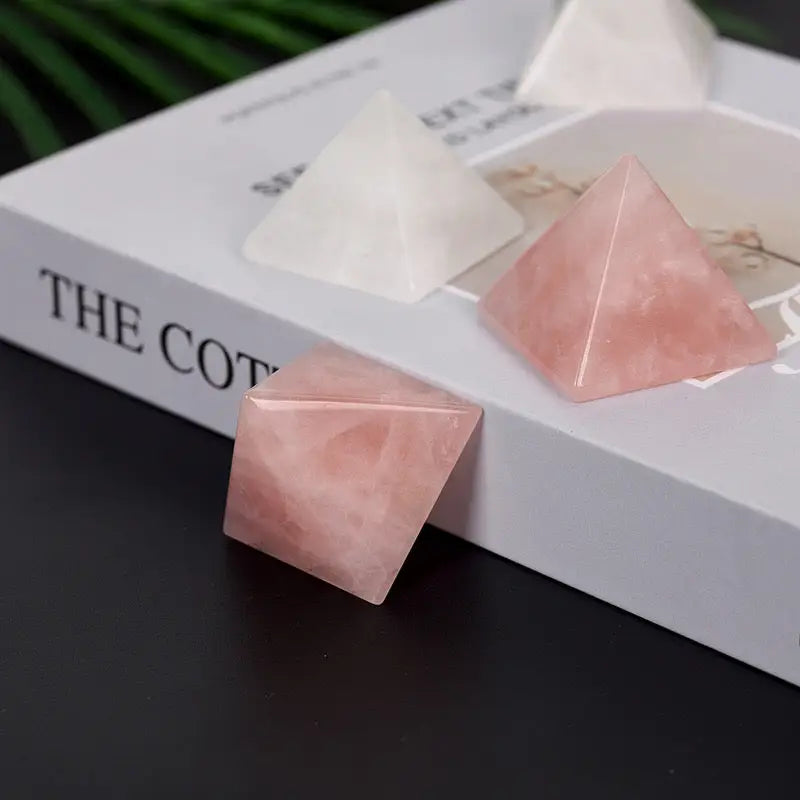 Crystal Pyramid for Emotional Healing & Positive Energy - Rose Quartz