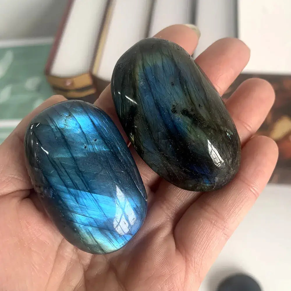 Labradorite Palm Crystal – Moonstone Energy Crystal for Healing and Home Decor - Labradorite