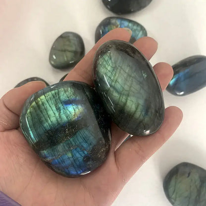 Labradorite Palm Crystal – Moonstone Energy Crystal for Healing and Home Decor - Labradorite