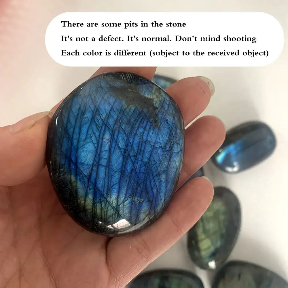 Labradorite Palm Crystal – Moonstone Energy Crystal for Healing and Home Decor - Labradorite