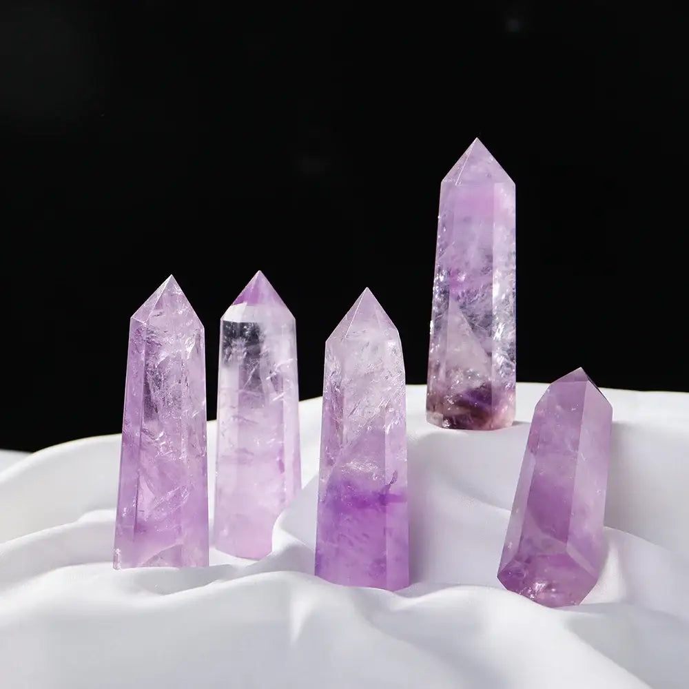 Oneness Ally Natural Brazilian Amethyst Obelisk 5 Crystal Points
