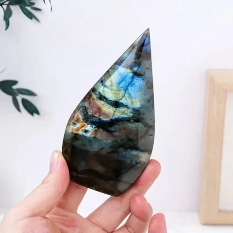 Oneness Ally Natural Labradorite Flame Stone for Transformation & Protection