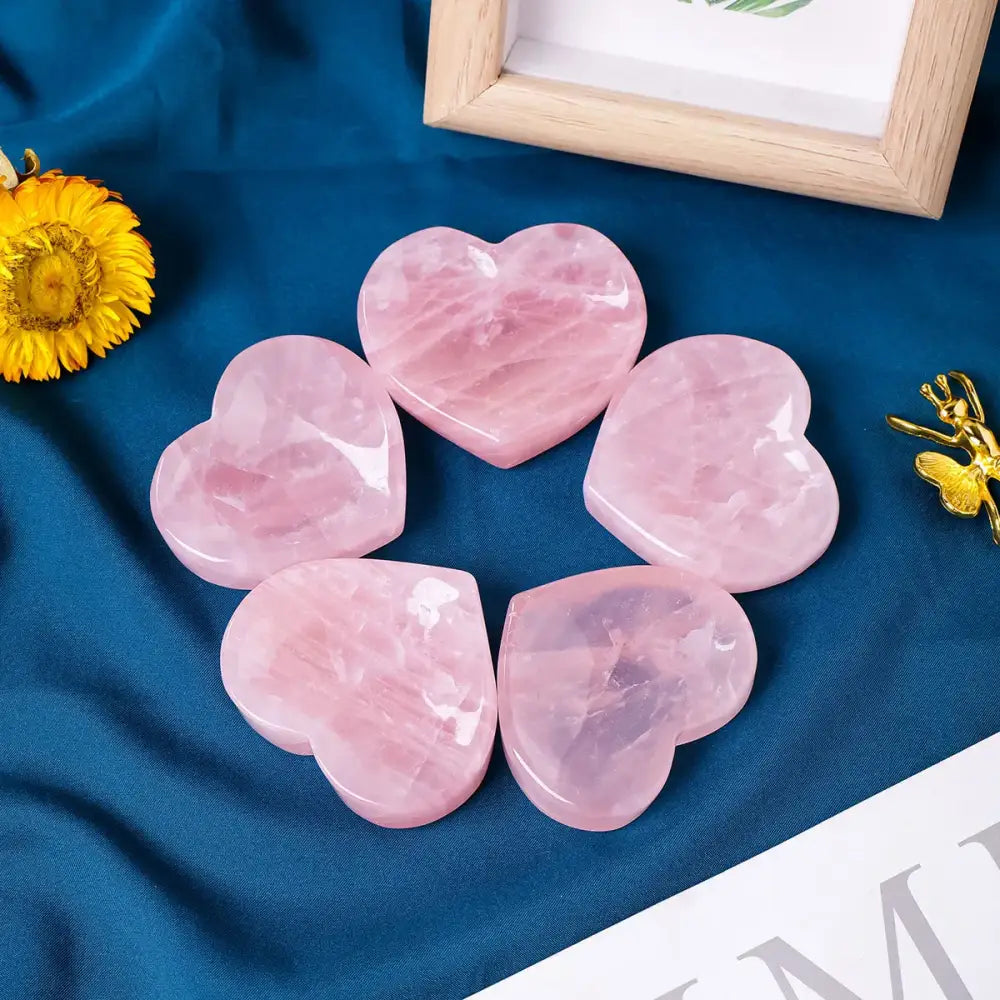 Natural Rose Quartz Heart Love Shape Bowl – A Touch of Love and Healing - Rose Quartz