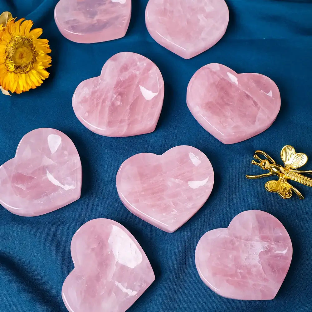 Natural Rose Quartz Heart Love Shape Bowl – A Touch of Love and Healing - Rose Quartz
