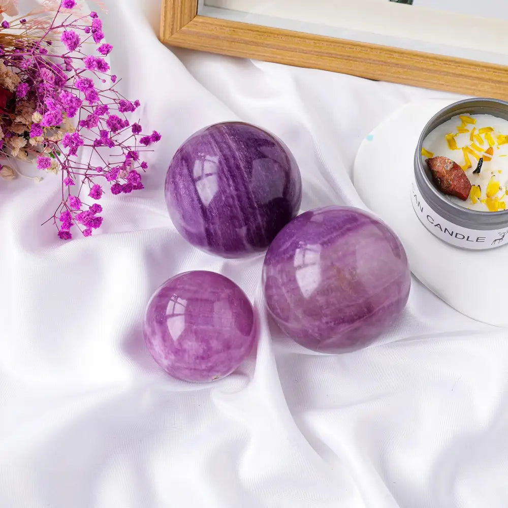 Purple Fluorite Crystal Sphere: Elevate Your Space and Spirit - Purple fluorite / 50mm-60mm - Fluorite