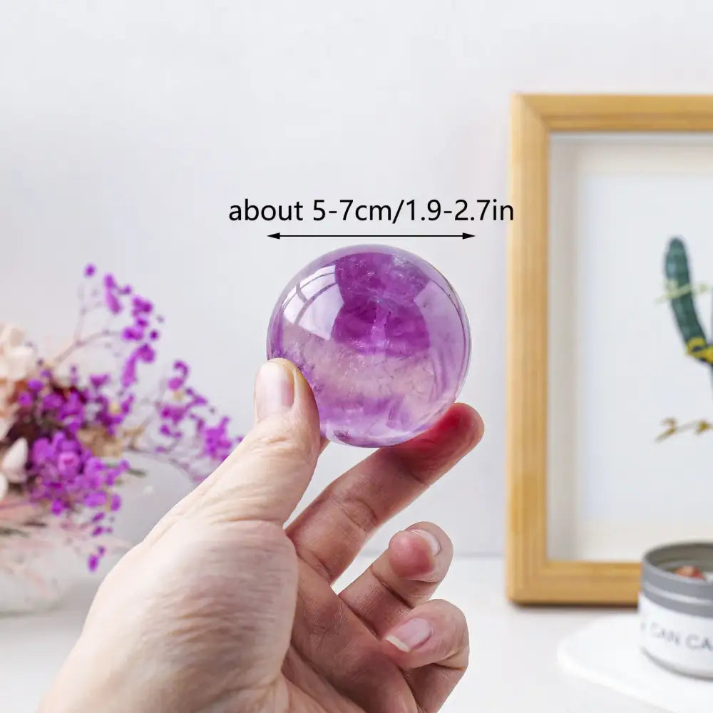 Purple Fluorite Crystal Sphere: Elevate Your Space and Spirit - Purple fluorite / 50mm-60mm - Fluorite